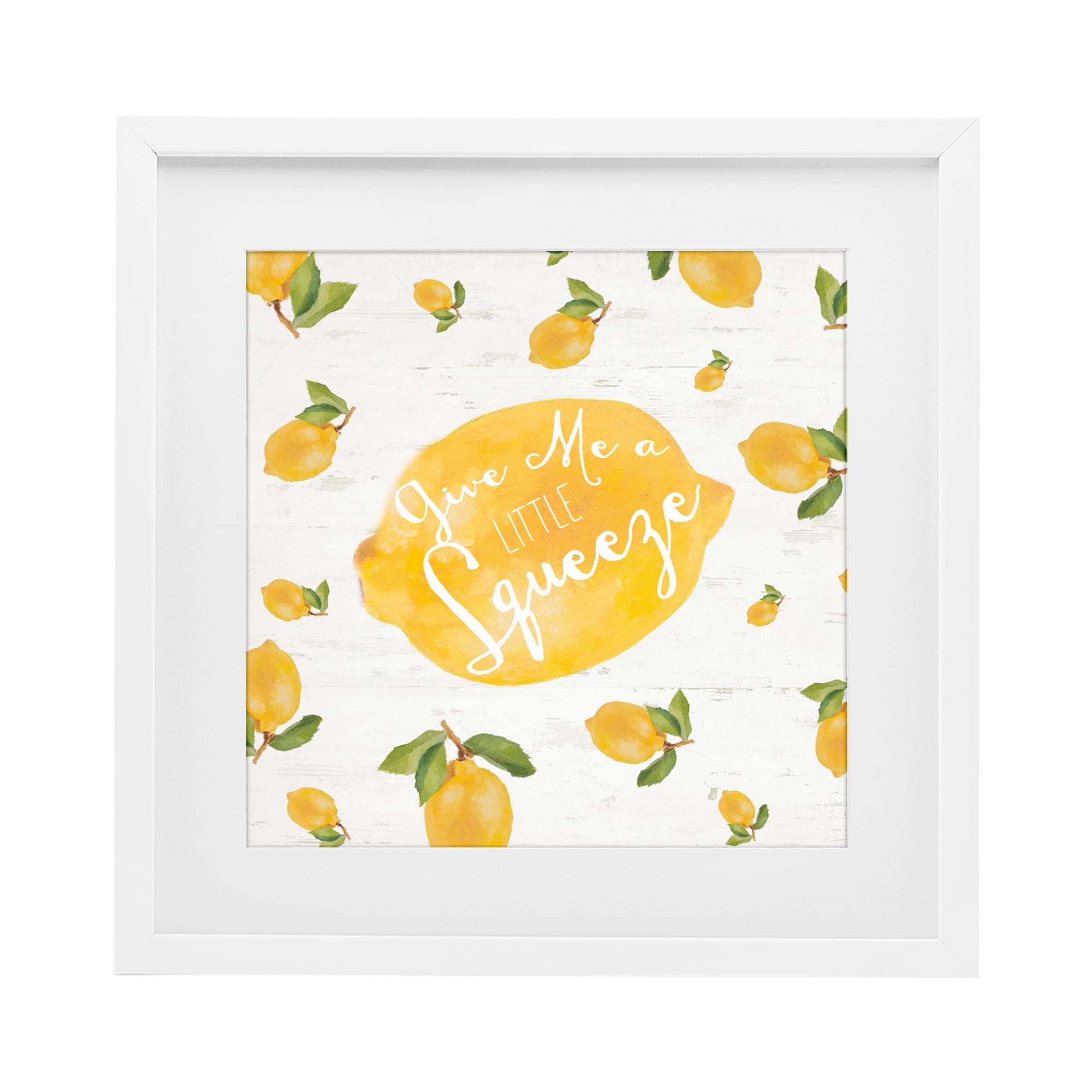 Stupell Industries Give Me A Squeeze White Framed Print Under Glass, design by Lanie Loreth