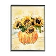 thumbnail image 1 of Stupell Industries Give Thanks Phrase Orange Pumpkin Sunflower Floral Burst, 11 x 14,Design by Ziwei Li, 1 of 5