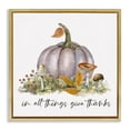 thumbnail image 1 of Stupell Industries Give Thanks Pumpkins Botanical & Floral Painting Gold Floater Framed Canvas Art Prints Wall Art, 18 x 18, 1 of 10