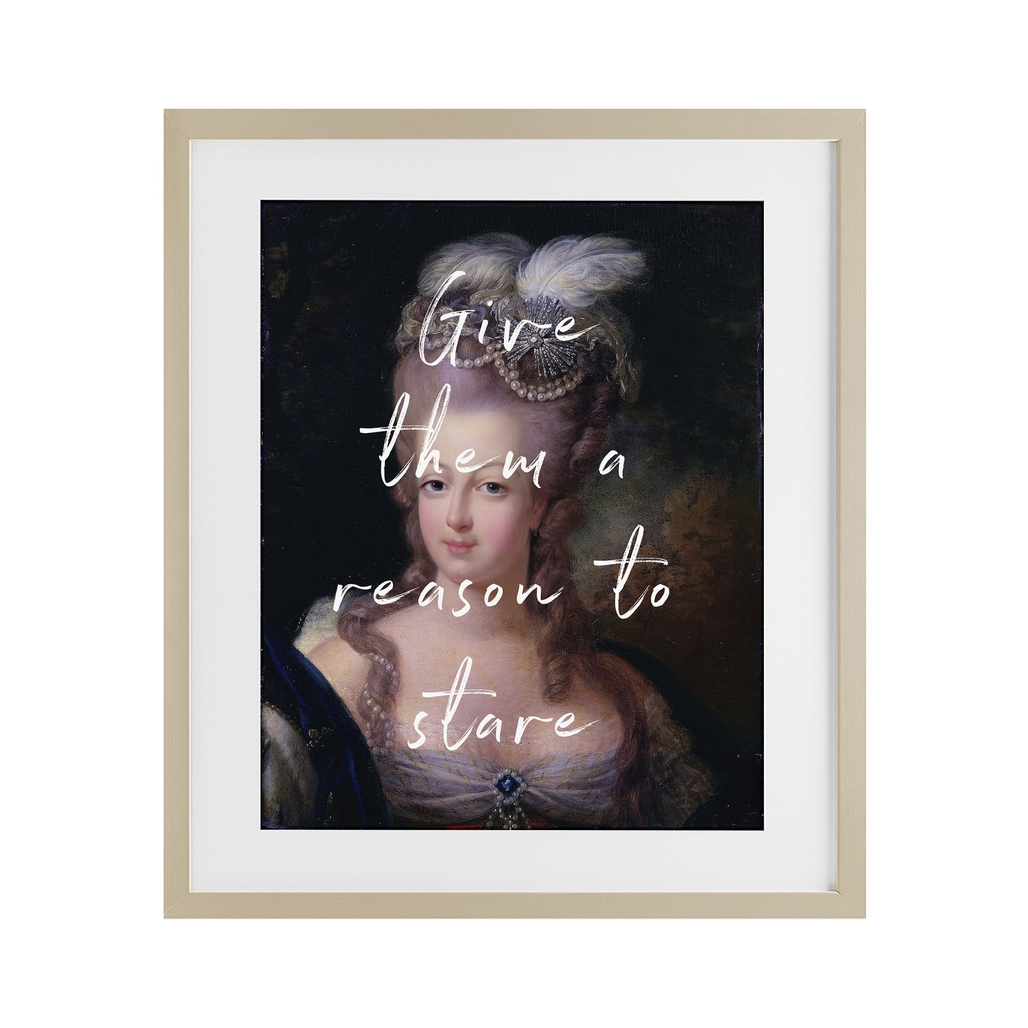Stupell Industries Give Them A Reason To Stare Birch Framed Print Under Glass, design by Tina LeCour