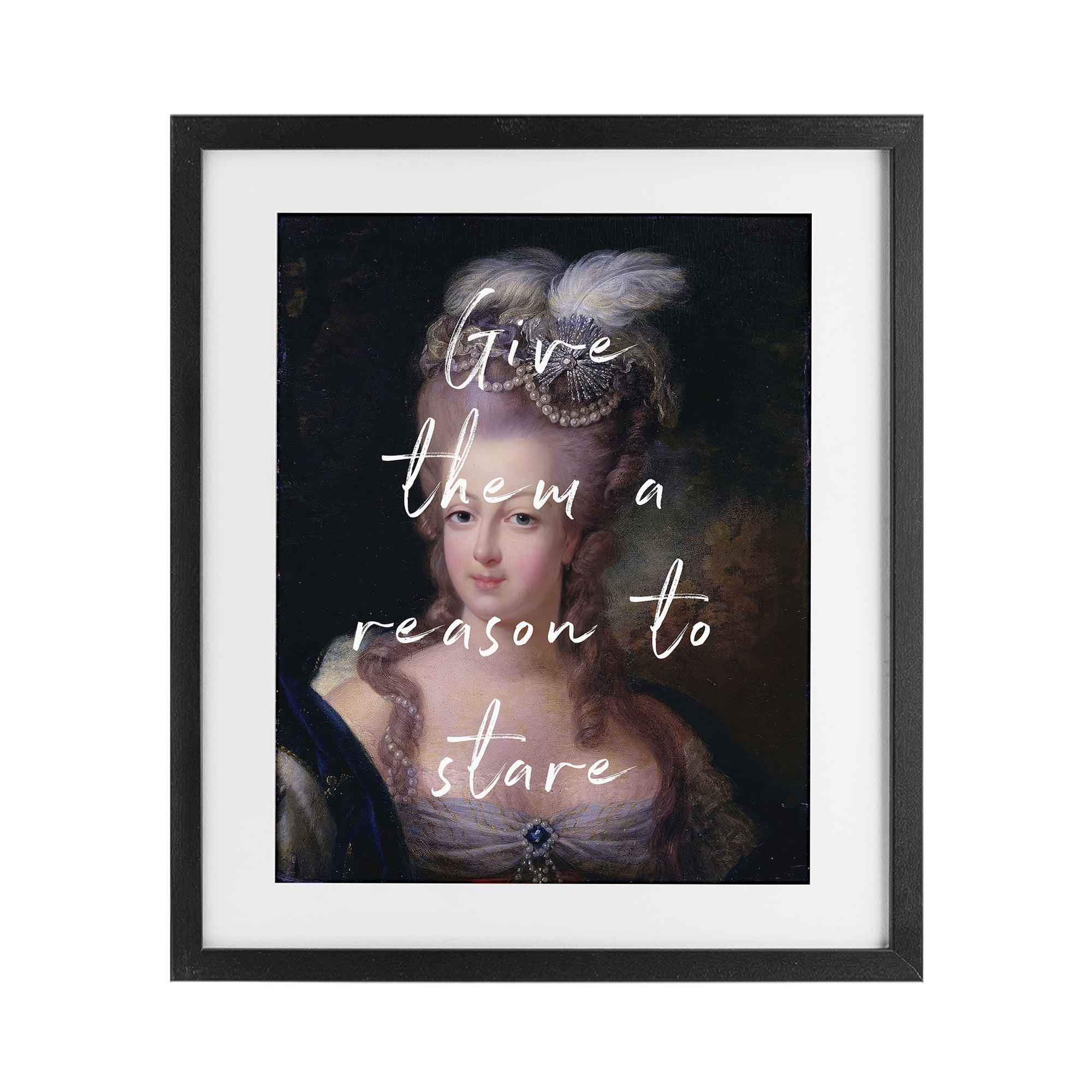 Stupell Industries Give Them A Reason To Stare Black Framed Print Under Glass, design by Tina LeCour
