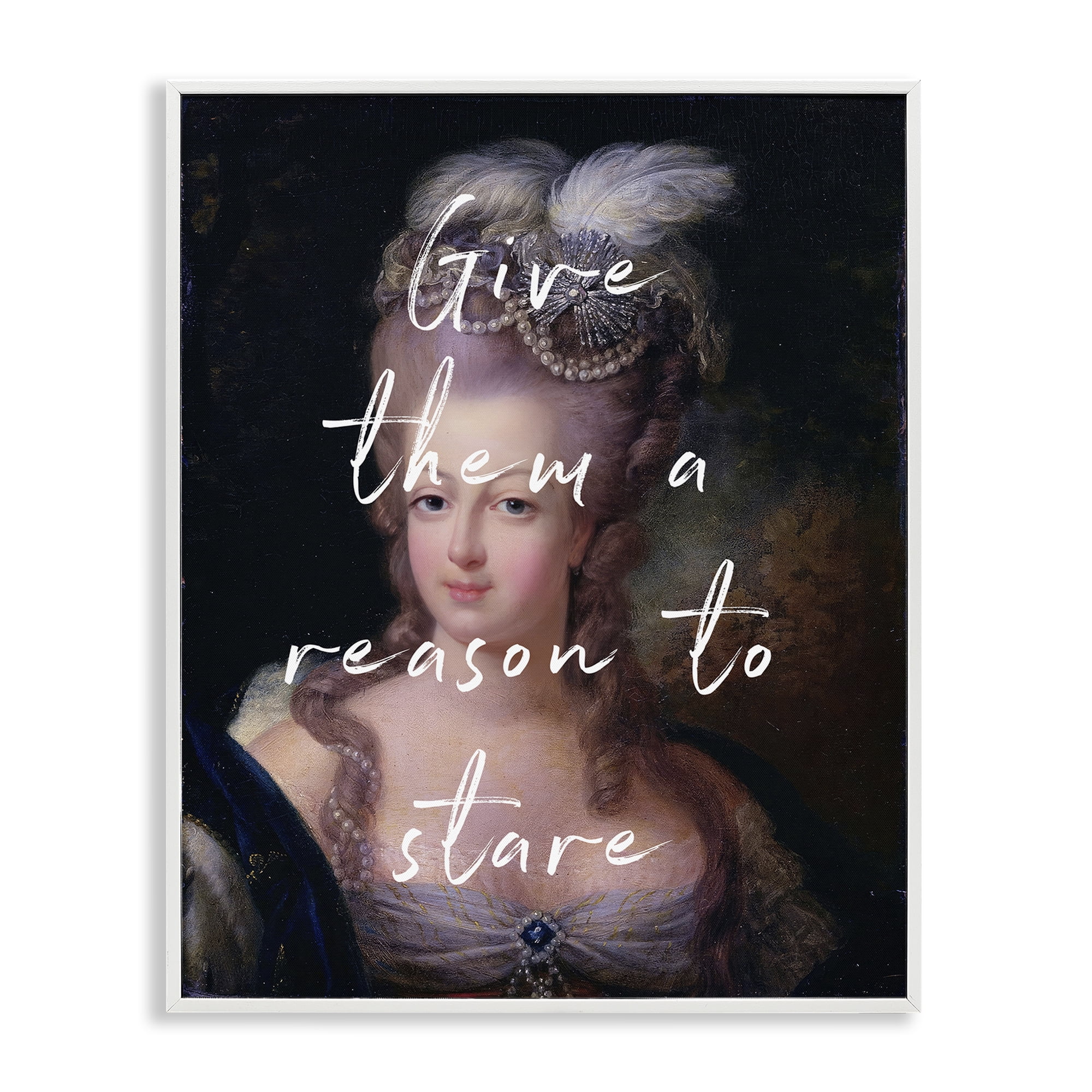 Stupell Industries Give Them A Reason To Stare White Framed Giclee Art, design by Tina LeCour