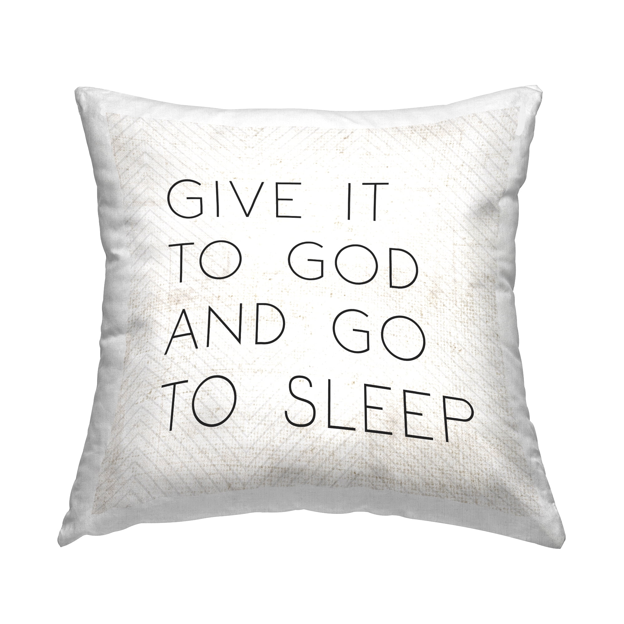 Stupell Industries Give it to God and Go to Sleep Phrase Glam Black,18 x 7 x 18 Decorative Pillows