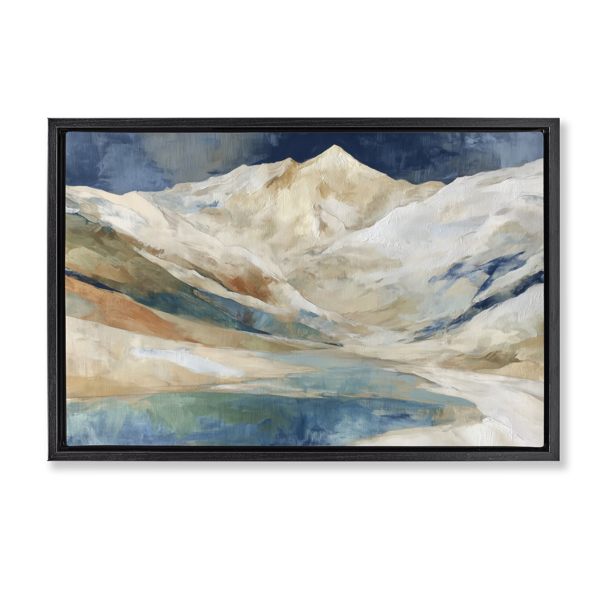 Stupell Industries Glacial Valley in Alaska Range Black Framed Floater Canvas Wall Art, design by Chromatic Storm Studio