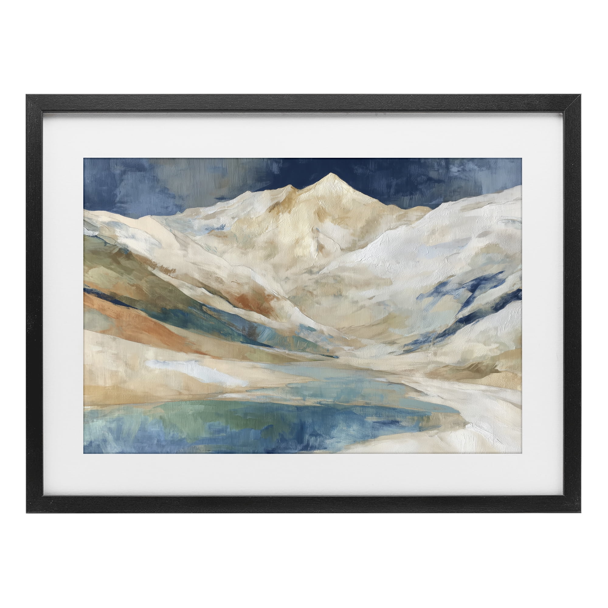 Stupell Industries Glacial Valley in Alaska Range Black Framed Print Under Glass, design by Chromatic Storm Studio