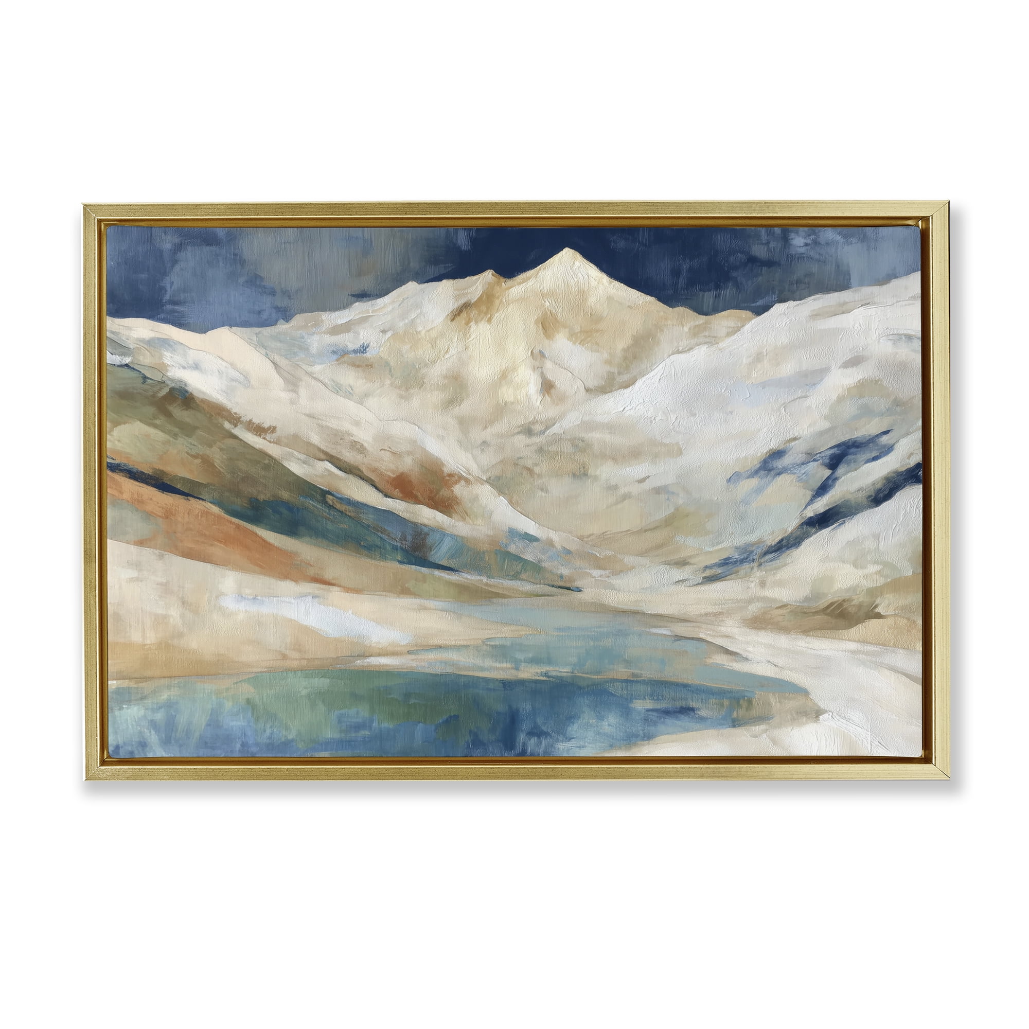 Stupell Industries Glacial Valley in Alaska Range Gold Framed Floater Canvas Wall Art, design by Chromatic Storm Studio