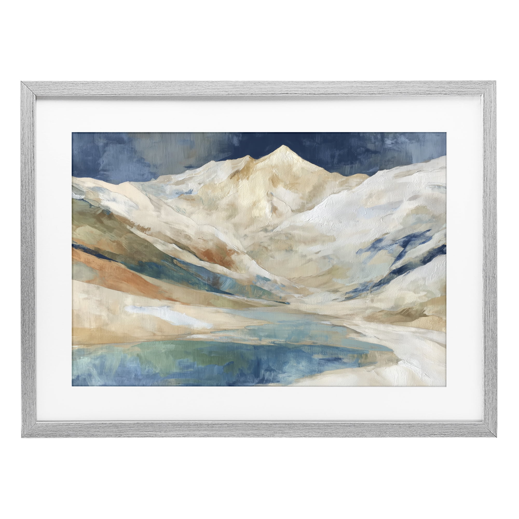 Stupell Industries Glacial Valley in Alaska Range Gray Framed Print Under Glass, design by Chromatic Storm Studio