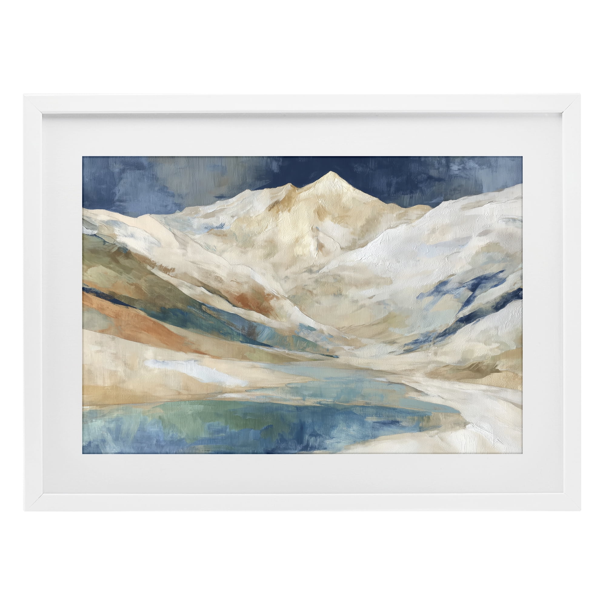 Stupell Industries Glacial Valley in Alaska Range White Framed Print Under Glass, design by Chromatic Storm Studio