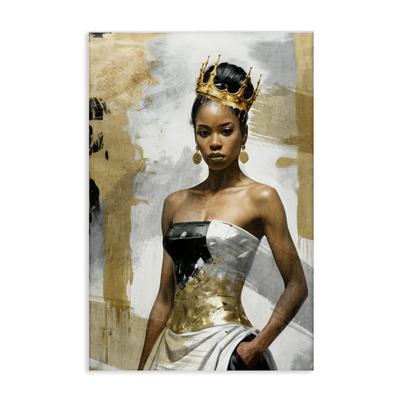 Stupell Industries Glam Abstraction Woman People Painting Wrapped Canvas Art Print Wall Art, 16 x 24