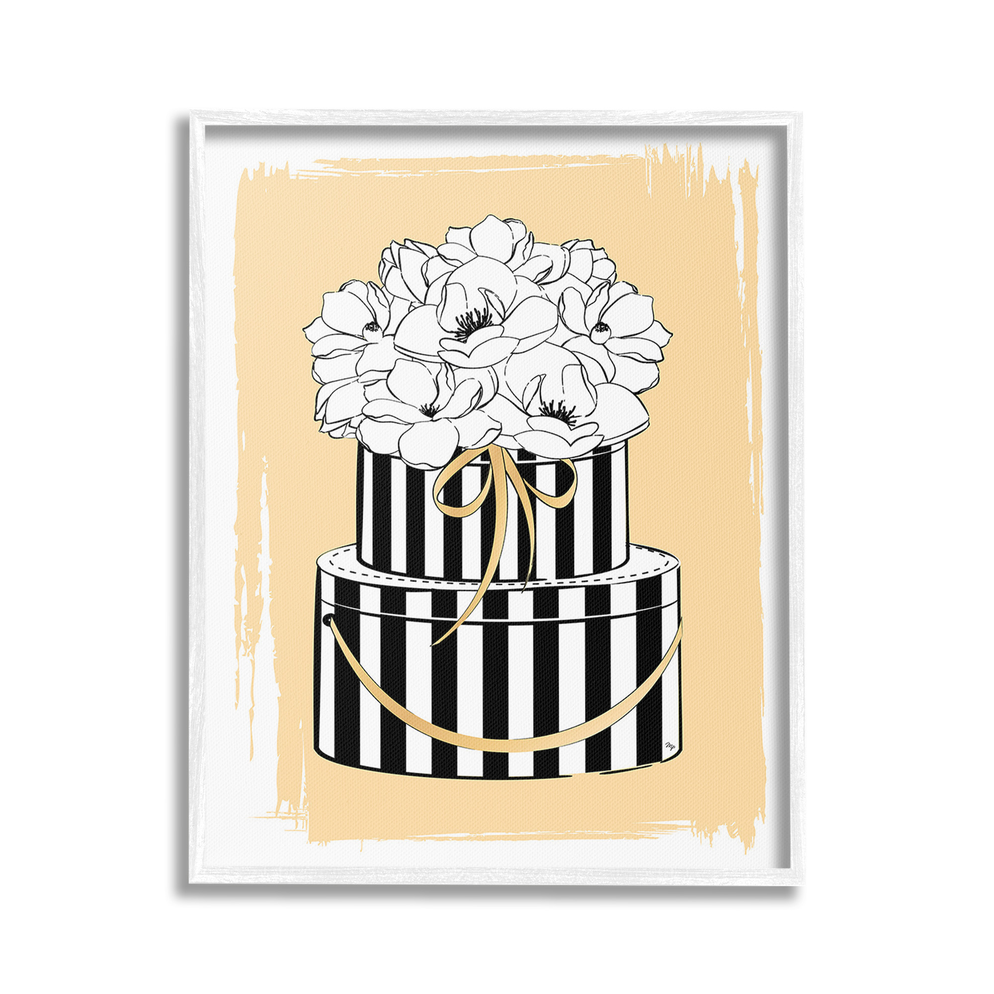Stupell Industries Glam Accessory Boxes Botanical & Floral Painting White Framed Art Print Wall Art, 16 x 20