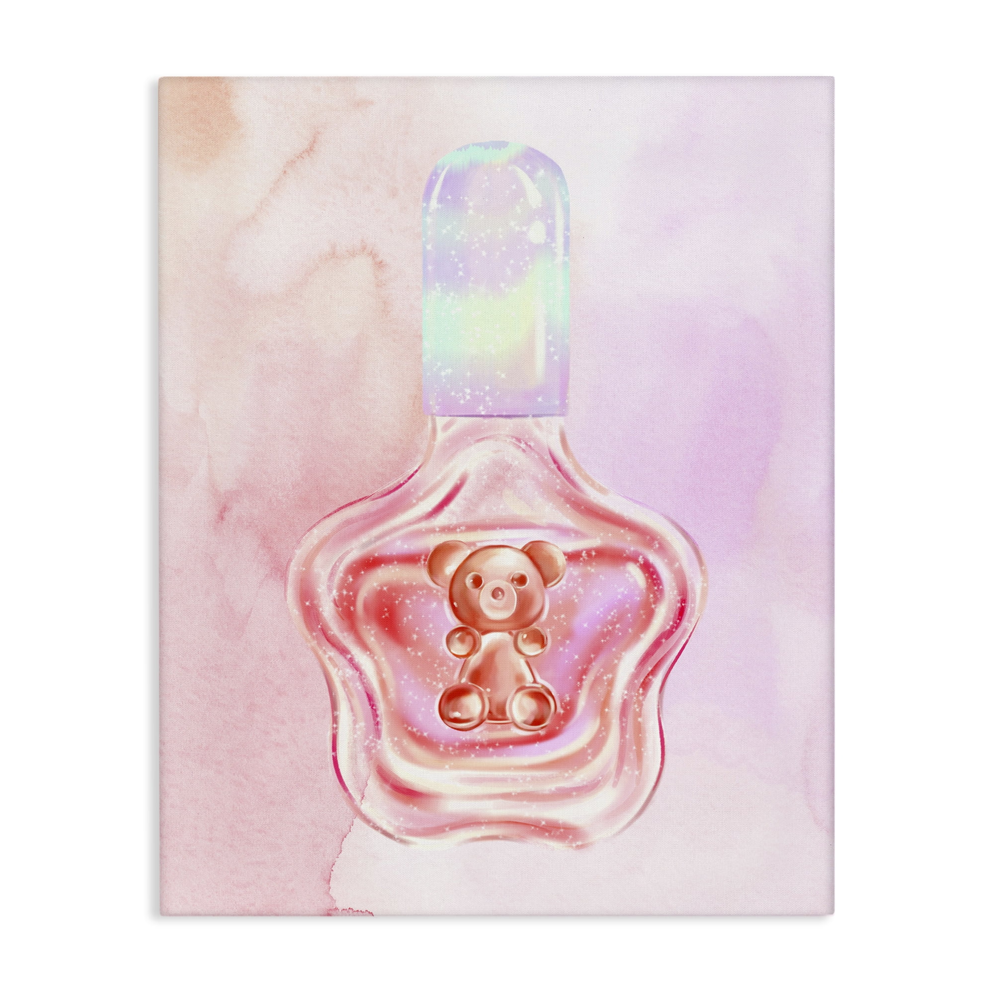 Stupell Industries Glam Bear Polish Beauty & Fashion Painting Gallery Wrapped Canvas Art Print Wall Art, 36 x 48
