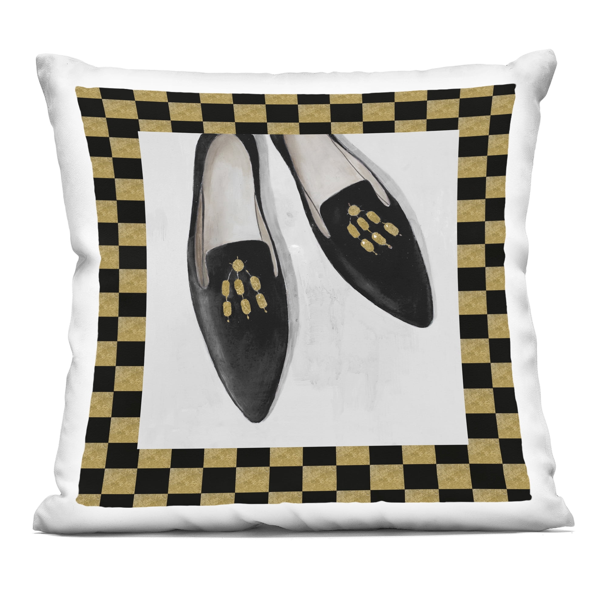 Stupell Industries Glam Black Flats Decorative Printed Throw Pillow, design by Lorenzo Collective