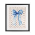 thumbnail image 1 of Stupell Industries Glam Blue Bow on Rose Quilt Pattern Black Framed Print Under Glass, 13 x 16, by Petals Prints Design, 1 of 7