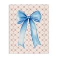thumbnail image 1 of Stupell Industries Glam Blue Bow on Rose Quilt Pattern Canvas Art, 16 x 20, by Petals Prints Design, 1 of 6
