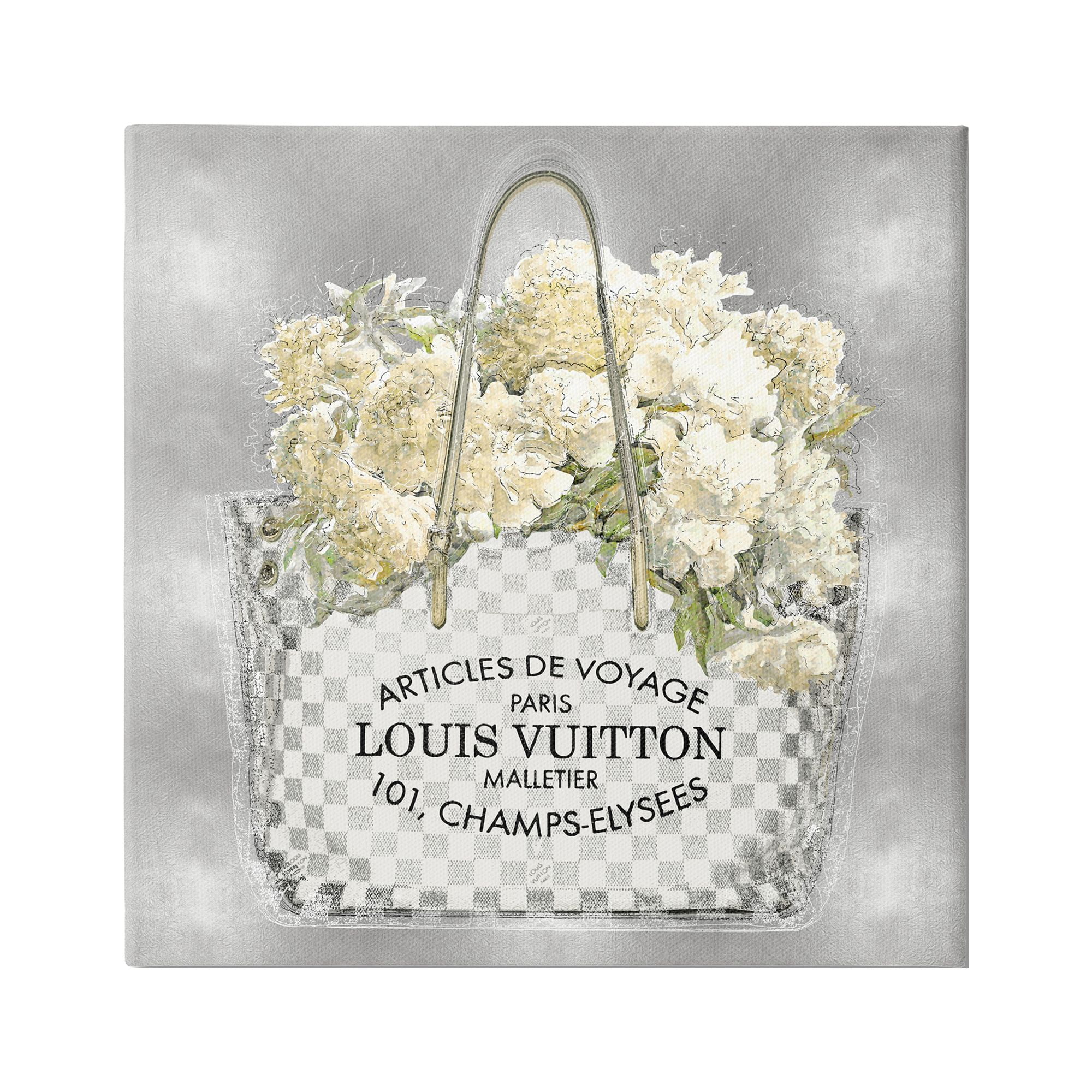 Stupell Industries Glam Bouquet in Purse Botanical & Floral Painting Gallery Wrapped Canvas Print Wall Art, 24 x 24