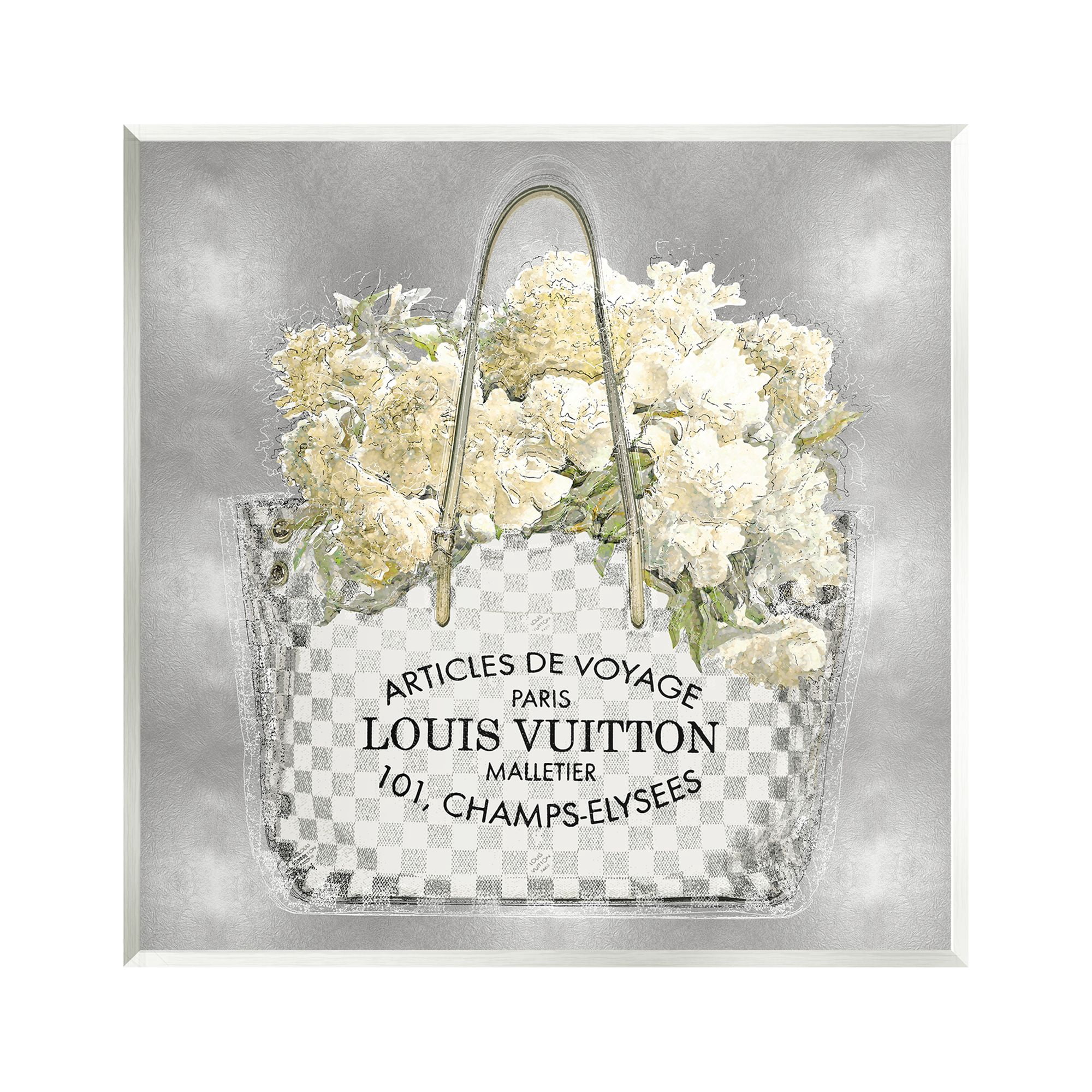 Stupell Industries Glam Bouquet in Purse Botanical & Floral Painting Unframed Art Print Wall Art, 12 x 12