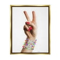 thumbnail image 1 of Stupell Industries Glam Bracelets Peace Sign Beauty & Fashion Painting Gold Floater Framed Canvas Art Print Wall Art, 17 x 21, 1 of 10