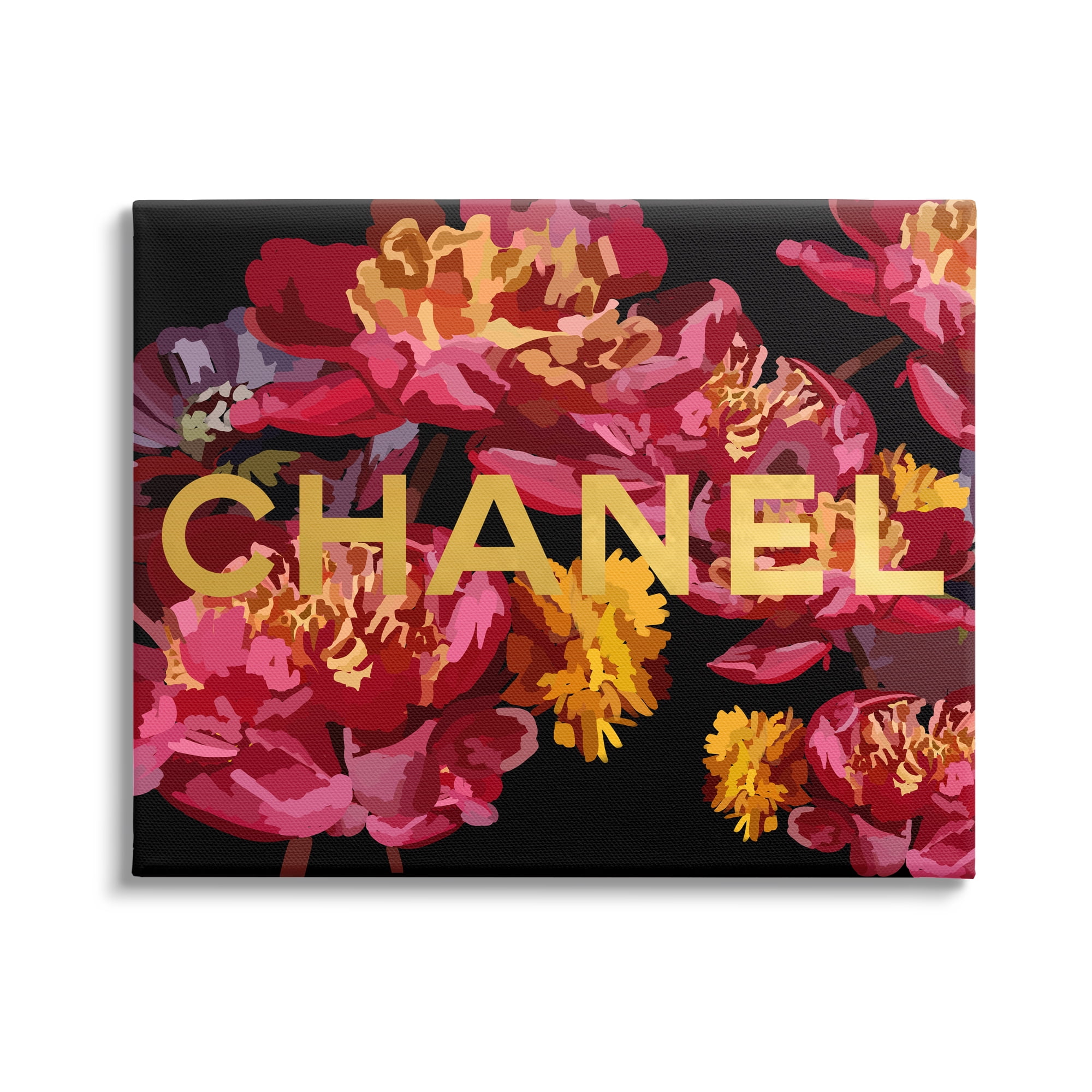 Stupell Industries Glam Brand Blossoms Botanical & Floral Painting Gallery Wrapped Canvas Art Print Wall Art, 48 x 36