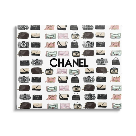 Stupell Industries Glam Brand Fashion Purses Graphic Art Gallery Wrapped Canvas Print Wall Art, Design by Amelia Noyes