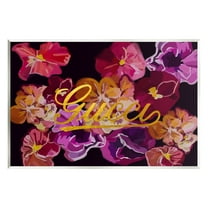 Stupell Industries Glam Brand Flower Pattern Botanical & Floral Painting Unframed Art Print Wall Art, 15 x 10