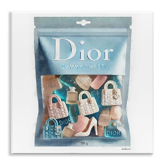 Stupell Industries Glam Brand Gummy Fashion Fashion Painting Unframed Art Print Wall Art, 12 x 12