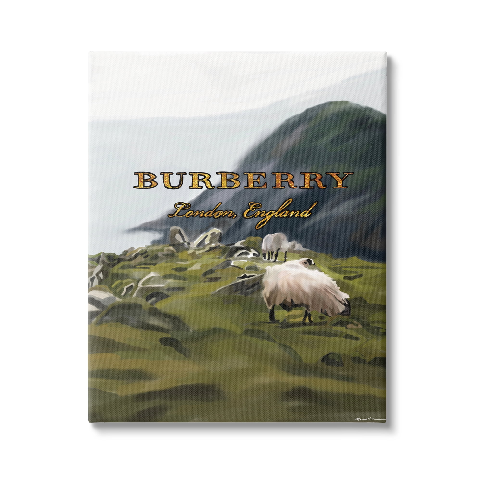Glam Landscape Nature Canvas Print with Sheep, 16 x 20
