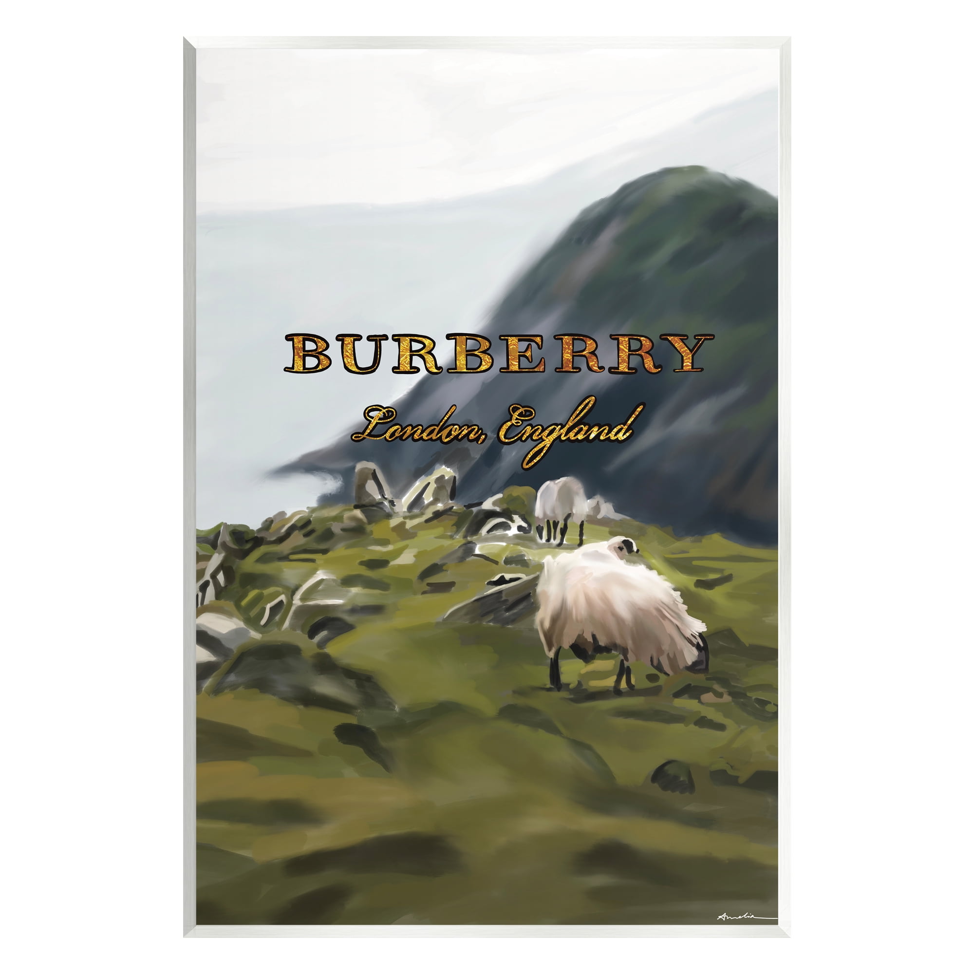 Stupell Industries Glam Brand Landscape Nature Painting Unframed Art Print Wall Art, 13 x 19