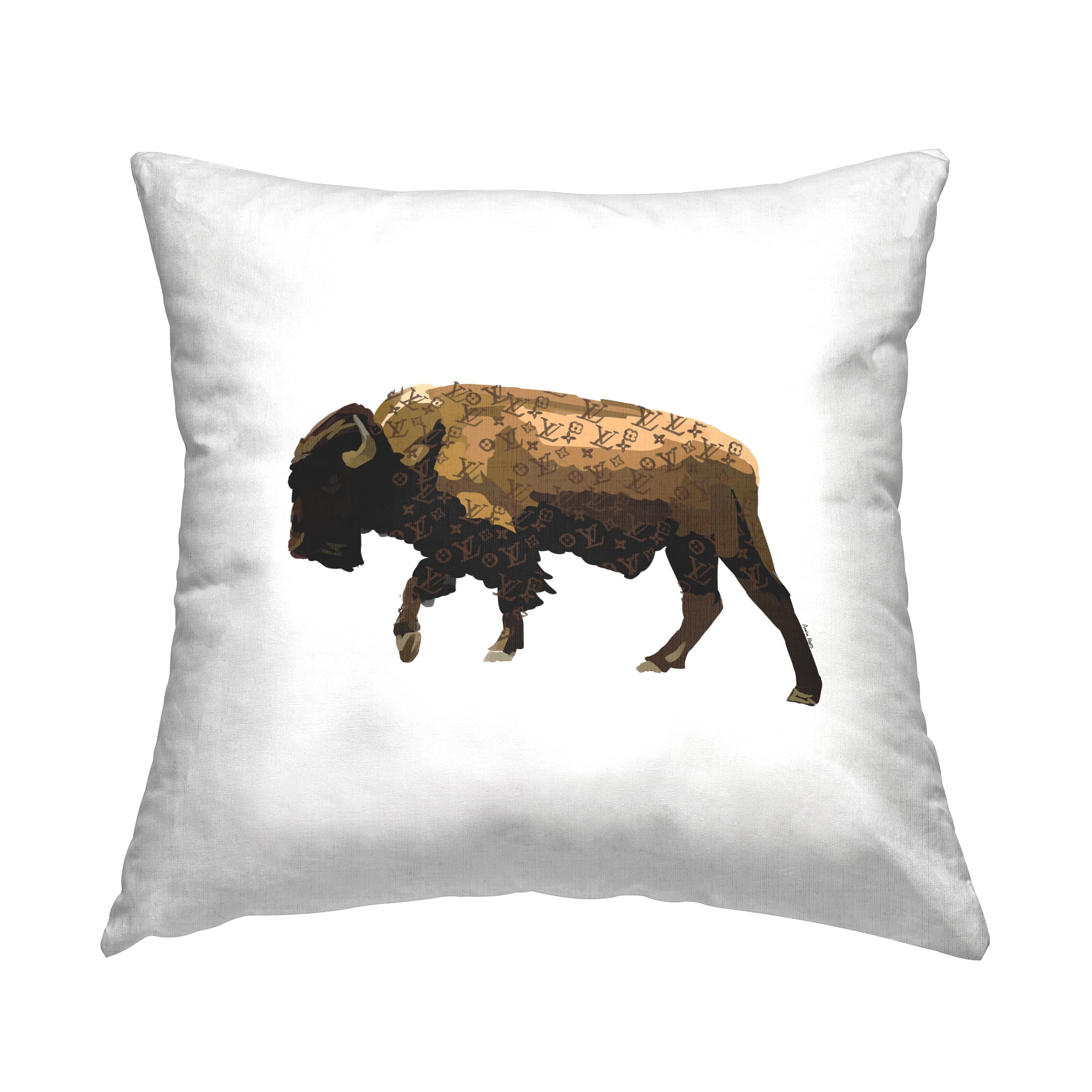 Stupell Industries Glam Brand Patterned Bison Printed Throw Pillow Design by Amelia Noyes