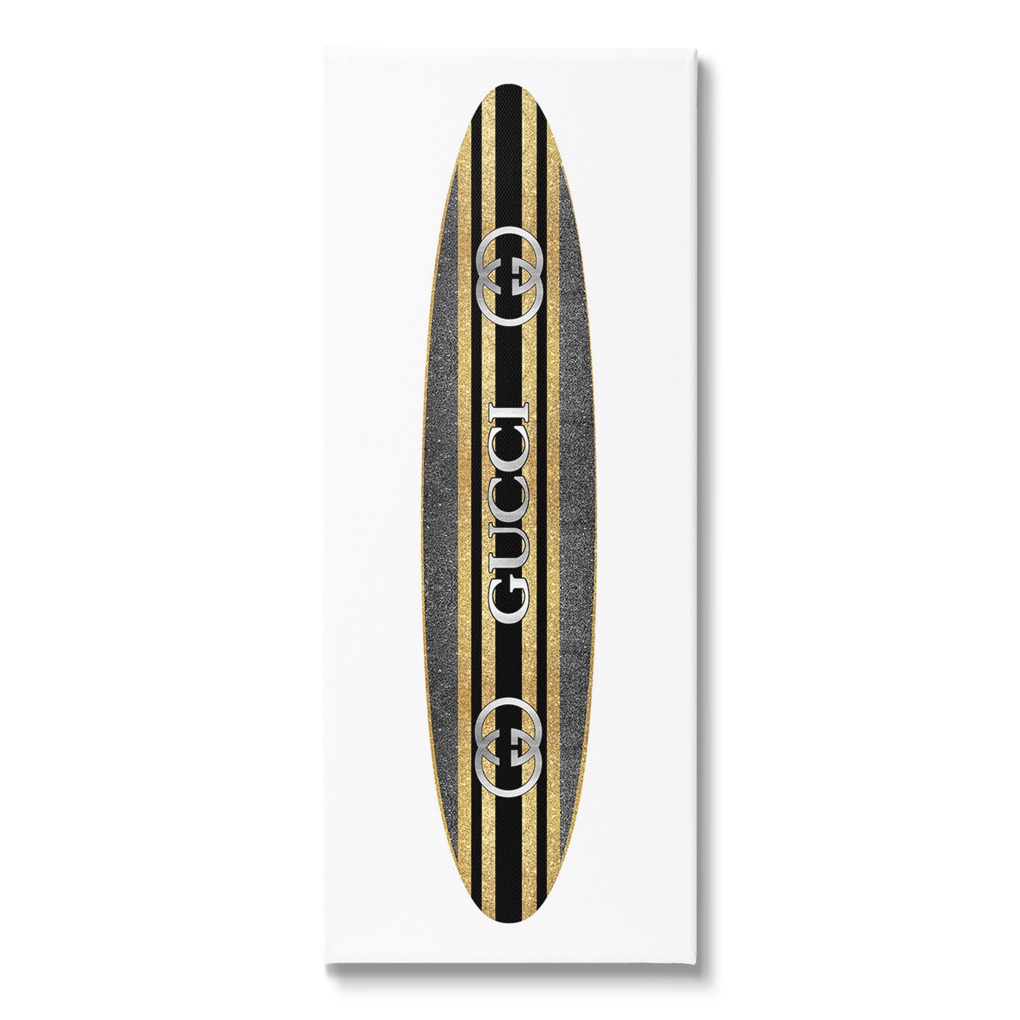 Stupell Industries Glam Brand Surfboard Nature Painting Gallery Wrapped Canvas Art Print Wall Art, 13 x 30