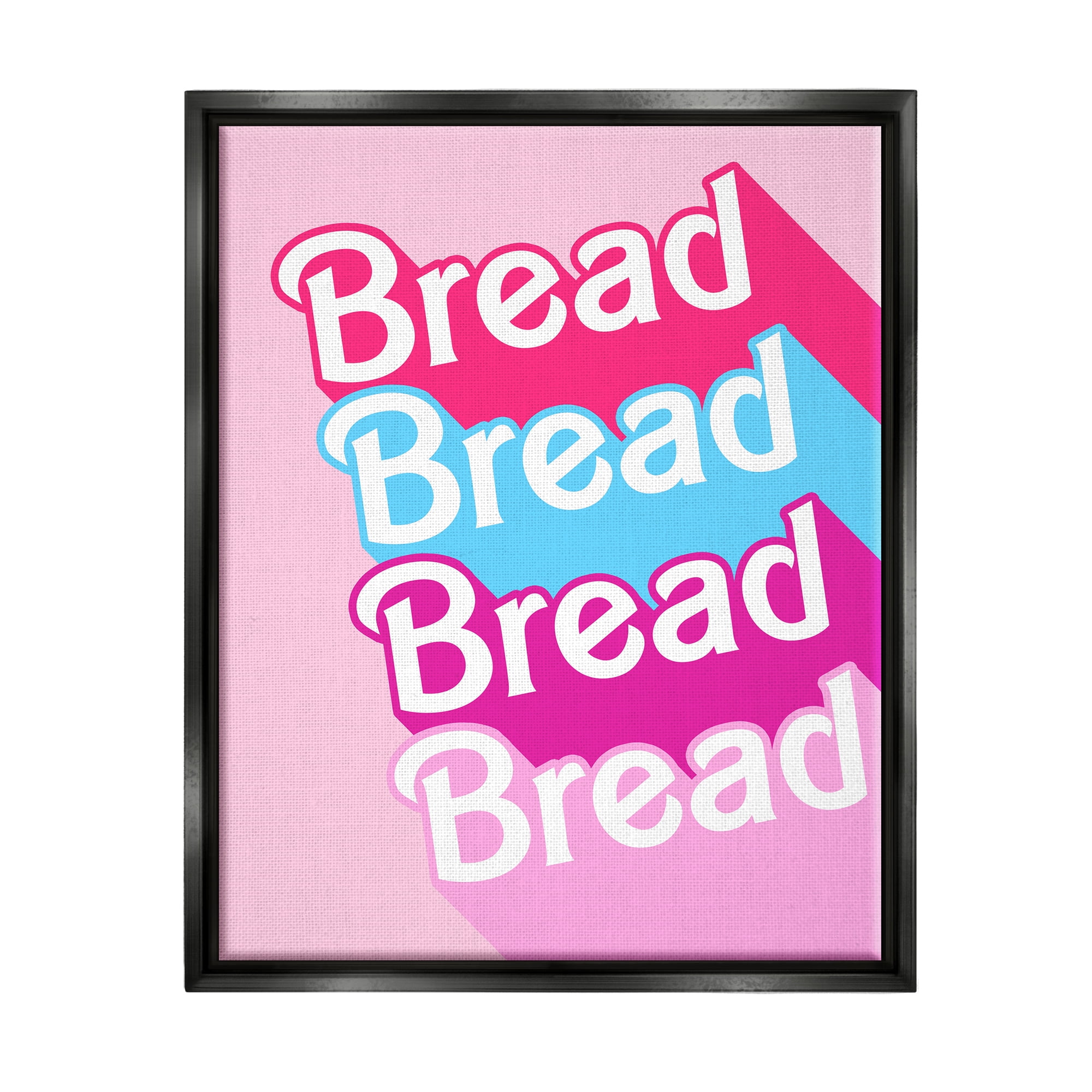 Stupell Industries Glam Bread Phrase Inspirational Painting Black Floater Framed Art Print Wall Art, 25 x 31