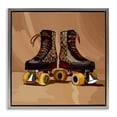 thumbnail image 1 of Stupell Industries Glam Brown Roller Skates Gray Floating Frame Canvas Art, 18 x 18, by Amelia Noyes, 1 of 7