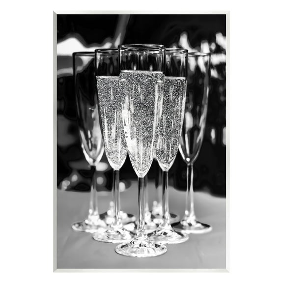 Stupell Industries Glam Champagne Flutes Food & Beverage Photography Unframed Art Print Wall Art, 10 x 15