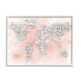 thumbnail image 1 of Stupell Industries Glam Cheetah Animal Pattern Continent Shapes Map Graphic Art White Framed Art Print Wall Art, Design by Natalie Carpentieri, 1 of 5
