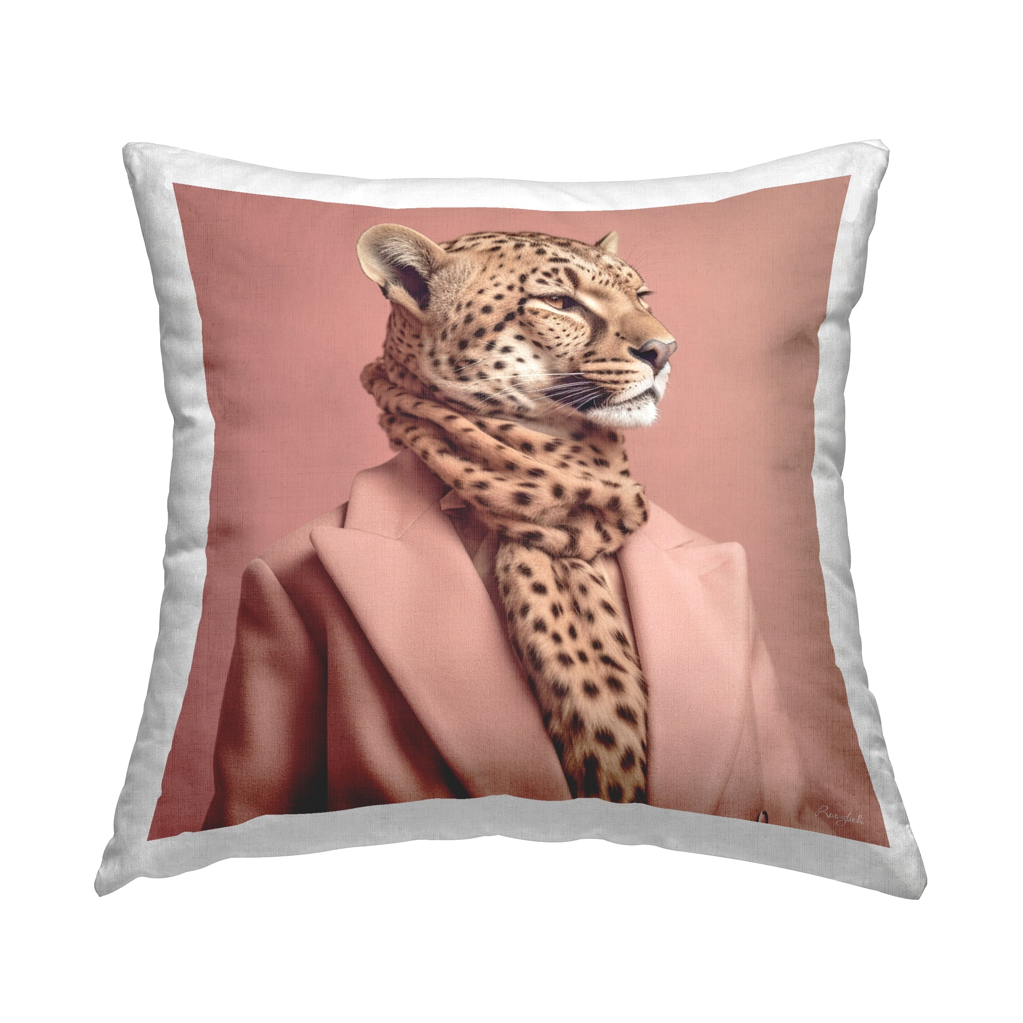 Stupell Industries Glam Cheetah Fashion Decorative Printed Throw Pillow, 18 x 18
