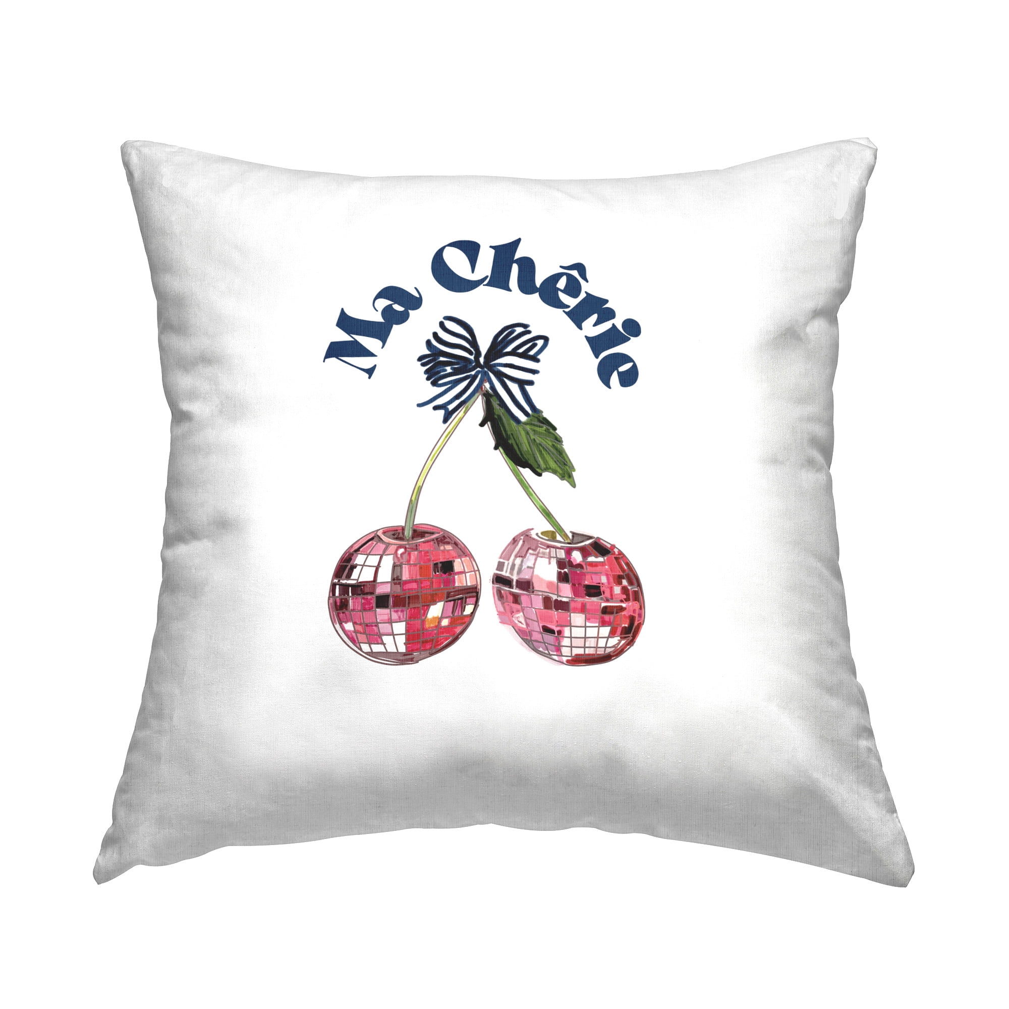 Stupell Industries Glam Cherries on White Decorative Printed Throw Pillow Design by Amelia Noyes