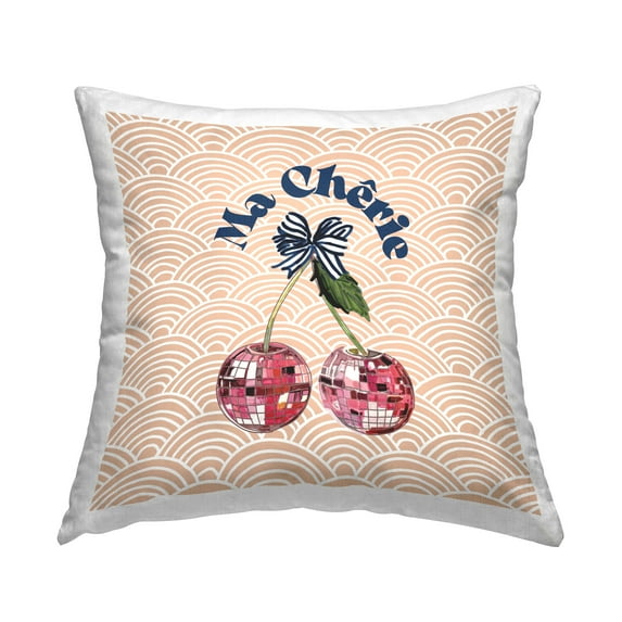 Stupell Industries Glam Cherry Arch Pattern Decorative Printed Throw Pillow Design by Amelia Noyes