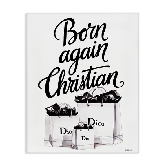 Stupell Industries Glam Christian & Shopping Bags Canvas Art, 16 x 20, by Amanda Greenwood