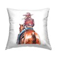 thumbnail image 1 of Stupell Industries Glam Cowgirl on Horse Decorative Printed Throw Pillow Design by Amanda Greenwood., 1 of 6