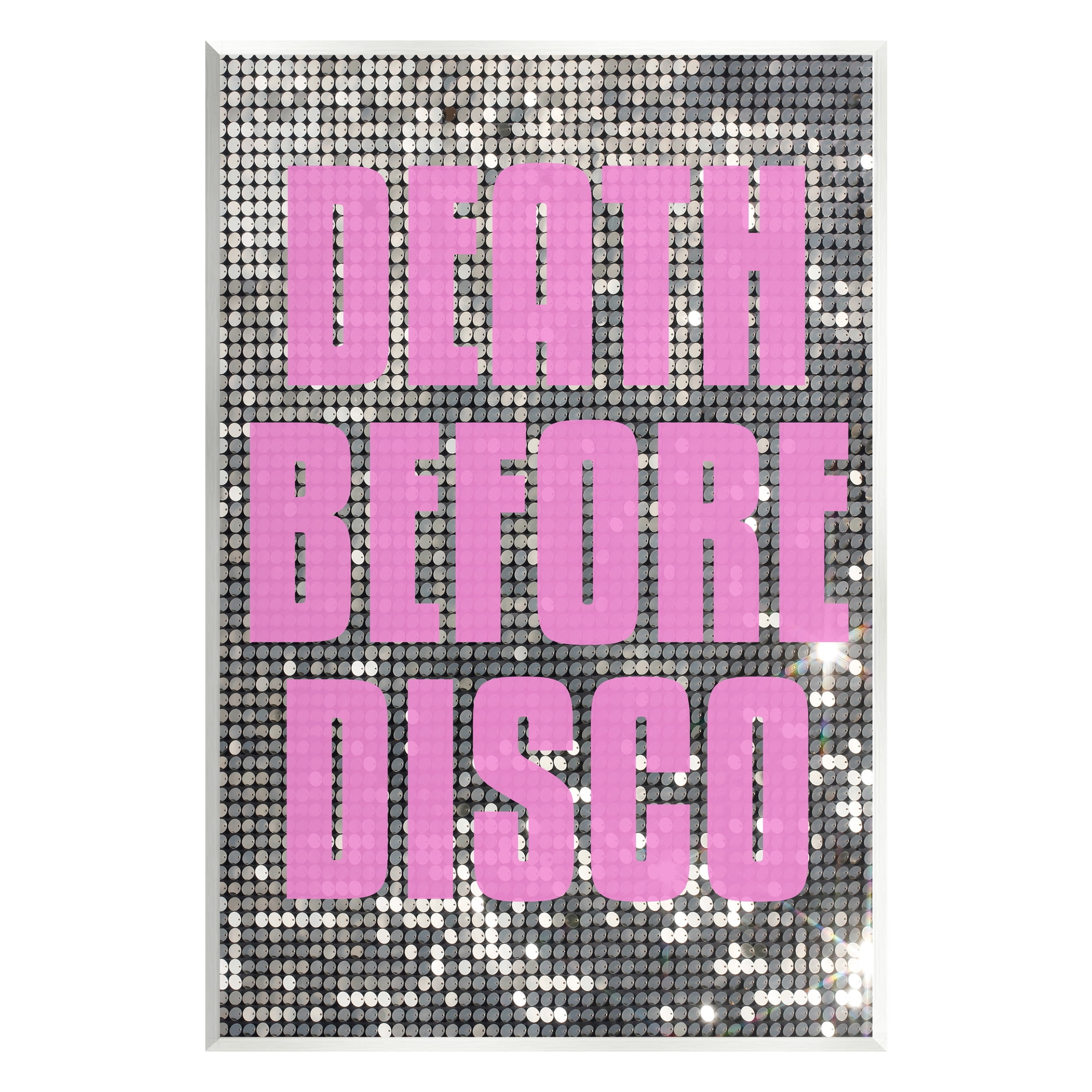 Stupell Industries Glam Death Before Disco Abstract Painting Unframed Art Print Wall Art, 13 x 19