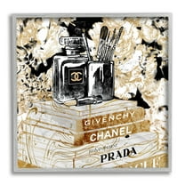 Stupell Industries Glam Designer Accessories Women's Fashion Book Detail Beauty & Fashion Painting Gray Framed Art Print Wall Art, 12 x 12