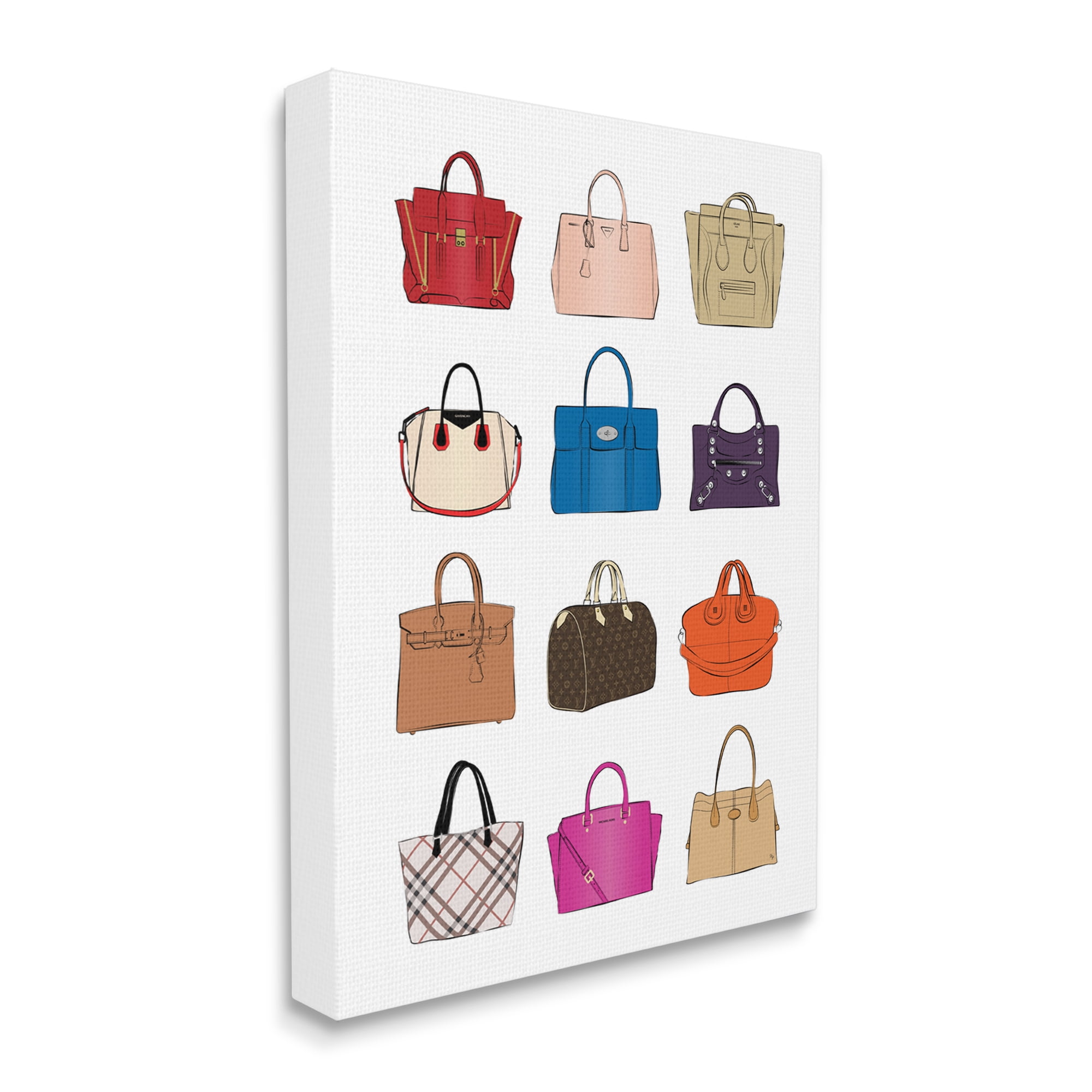 Stupell Industries Glam Designer Bags Fashion Forward Purse Chart, 30 x 40, Designed by Martina Pavlova