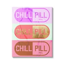 Stupell Industries Glam Detail Chill Pill Graphic Art Gallery Wrapped Canvas Print Wall Art, Design by Daphne Polselli