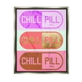 thumbnail image 1 of Stupell Industries Glam Detail Chill Pill Graphic Art Luster Gray Floating Framed Canvas Print Wall Art, Design by Daphne Polselli, 1 of 6