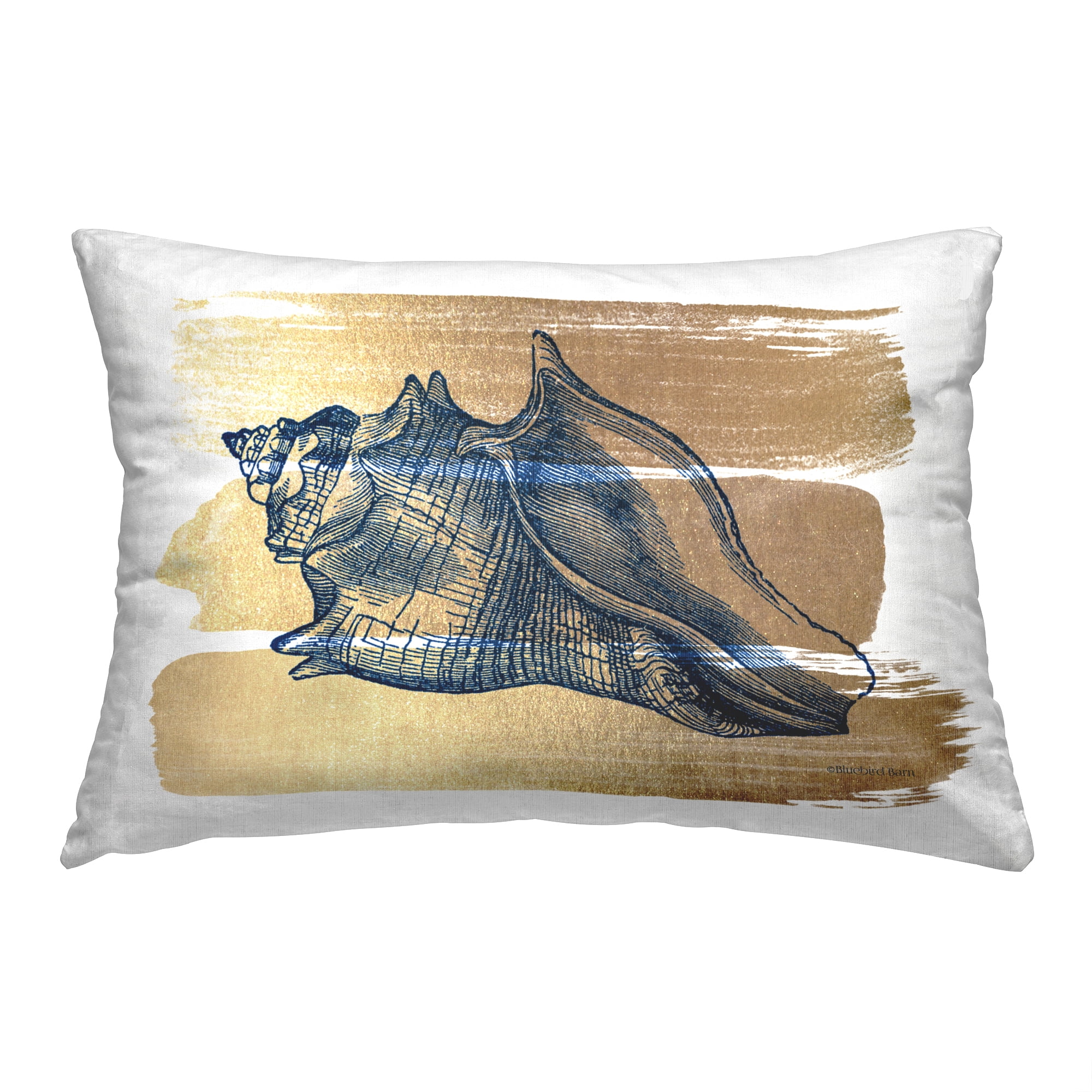 Stupell Industries Glam Detail Conch Decorative Printed Throw Pillow, 14 x 20