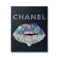 Stupell Industries Glam Diamond Lipstick Beauty & Fashion Painting Gallery Wrapped Canvas Print Wall Art, 16 x 20