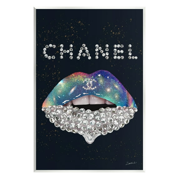 Stupell Industries Glam Diamond Lipstick Beauty & Fashion Painting Unframed Art Print Wall Art, 13 x 19