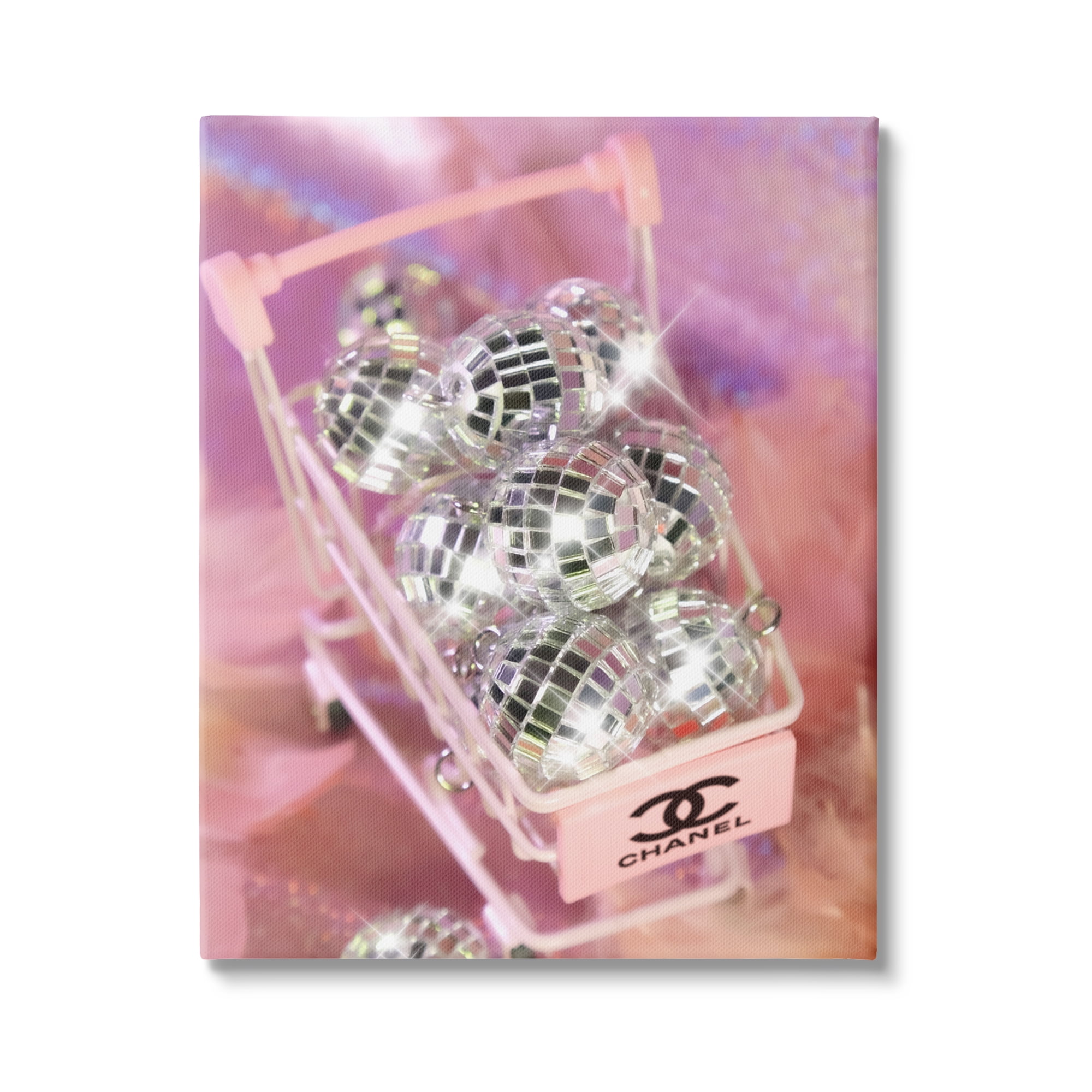 Stupell Industries Glam Disco Balls in Cart Beauty & Fashion Painting Gallery Wrapped Canvas Print Wall Art, 24 x 30