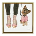 Stupell Industries Glam Dog Walk Pink Heels Beauty & Fashion Painting
