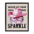 thumbnail image 1 of Stupell Industries Glam Don't Dull Your Sparkle Black Floating Frame Canvas Art, 17 x 21, by Lettered and Lined, 1 of 8