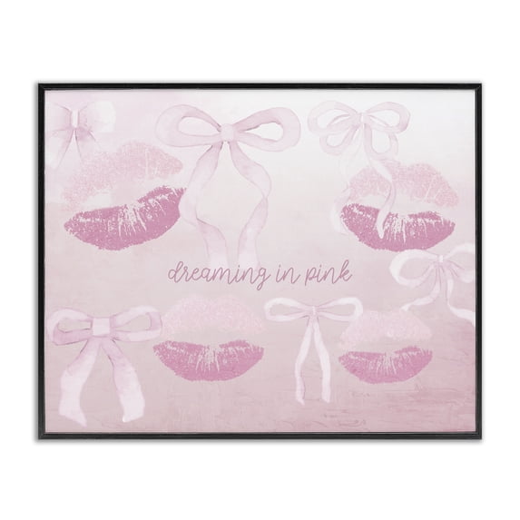 Stupell Industries Glam Dreaming In Pink Black Framed Giclee Art, 14 x 11, by Kim Allen